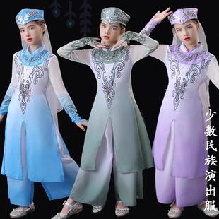 少数民族撒拉族新疆舞蹈演出男童维吾尔族表演乌孜族儿童服装