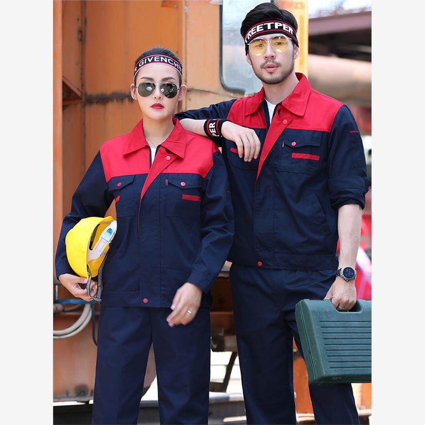春秋季工作服套装男耐磨