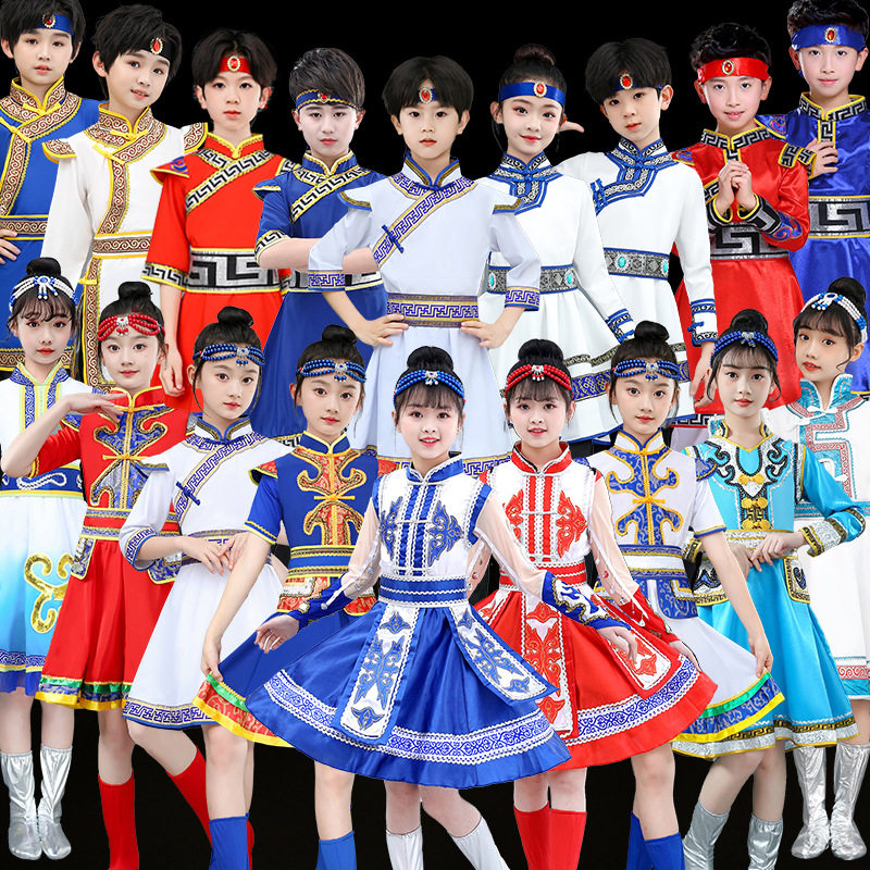 蒙古族儿童服装半袖夏季童装男童