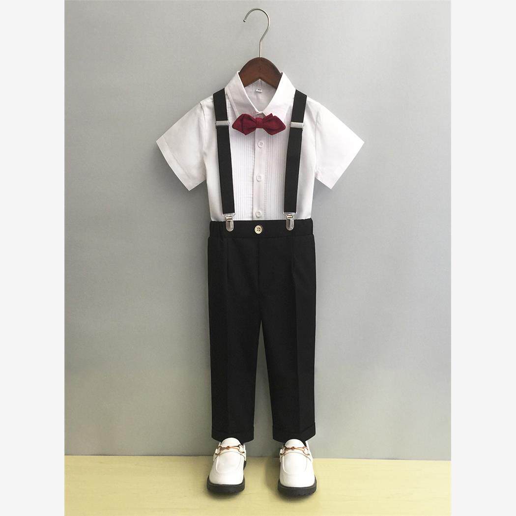 儿童男童礼服套装英伦风主持人走秀钢琴演出服夏季花童服装小西装