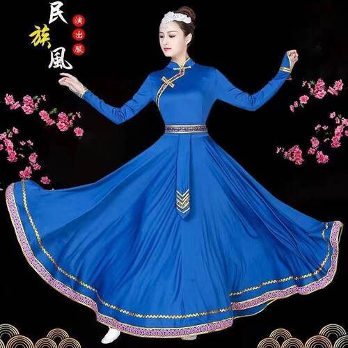 新款蒙古族舞蹈服女少数民族表演