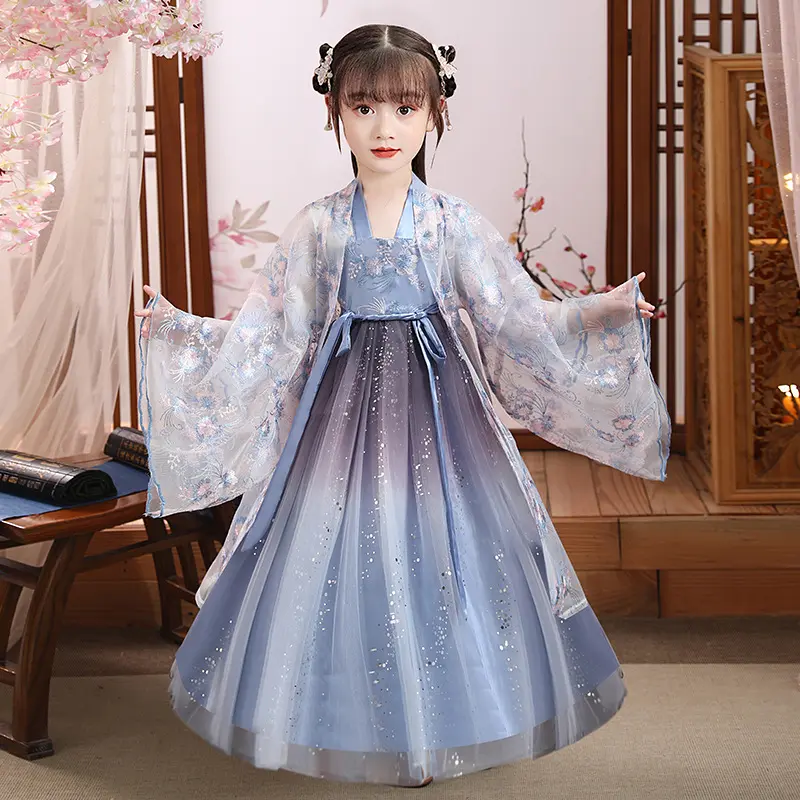 汉服女童春夏款儿童唐装古风超仙