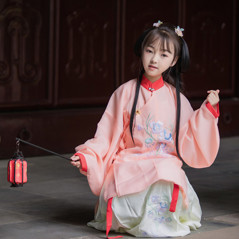 儿童汉服立领明制长衫马面裙襦裙