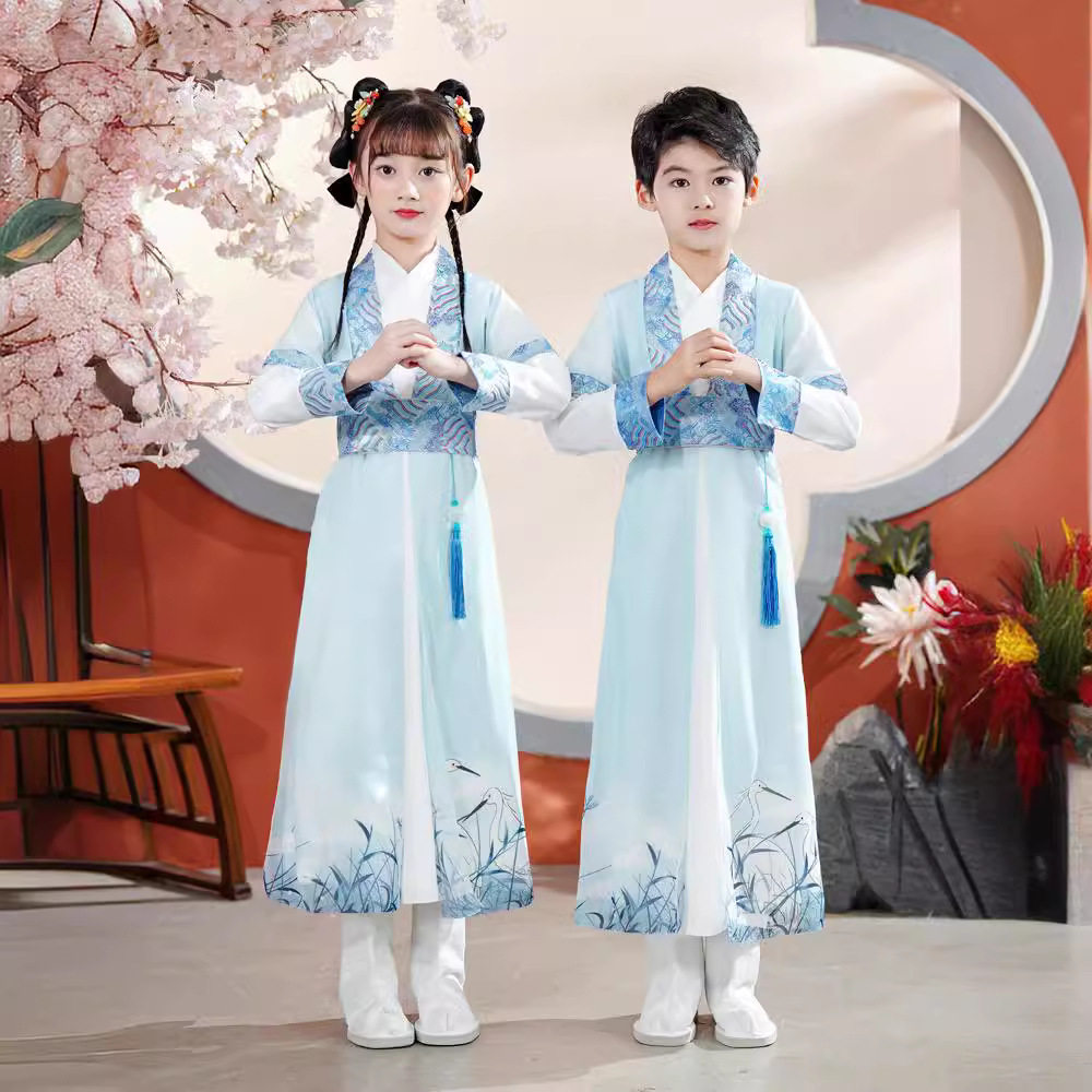 儿童国学服汉服男童小孩三字经