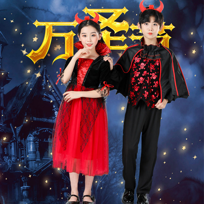 万圣节儿童服装话剧演出网纱巫婆