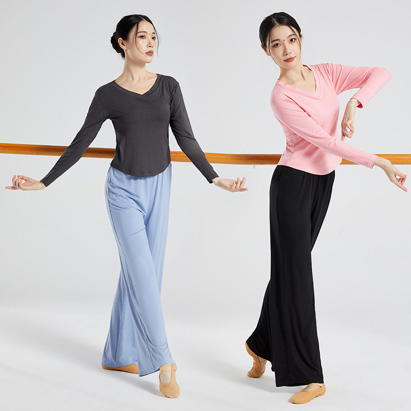 舞蹈服长袖套装女练功专业舞中国