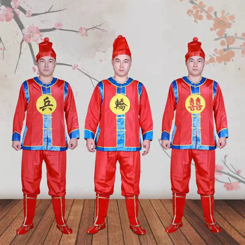 抬轿服衣服抬花轿服装打鼓锣鼓