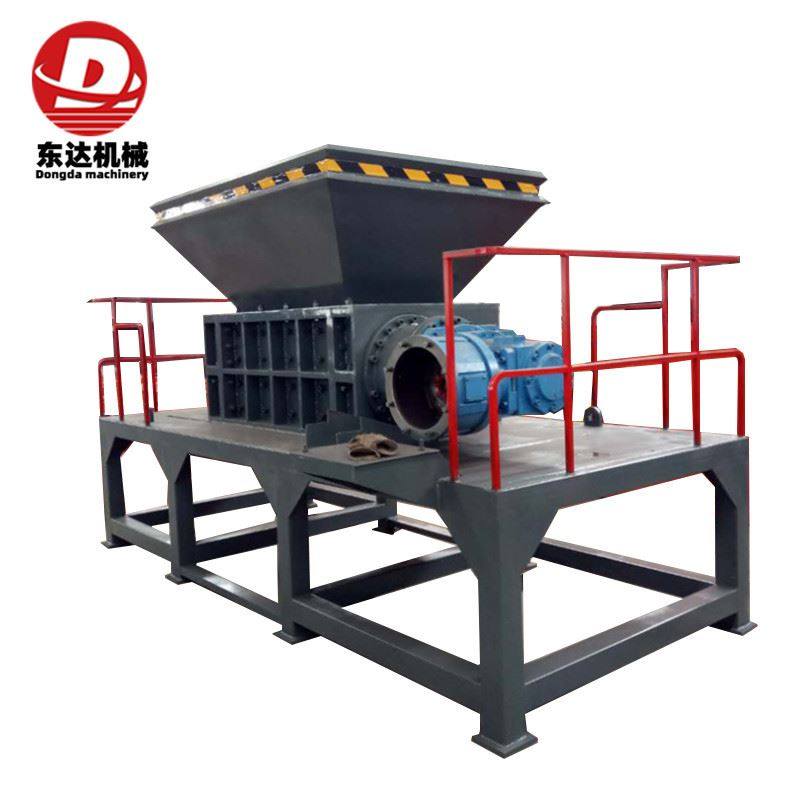 塑料泡沫海绵双轴撕碎机 易拉罐轻薄料破碎机 塑料皮胶头料粉碎机