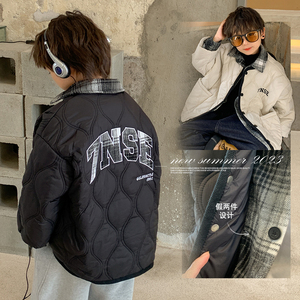童装男童冬季外套儿童羽绒棉服2023新款男孩秋冬款洋气保暖棉衣潮