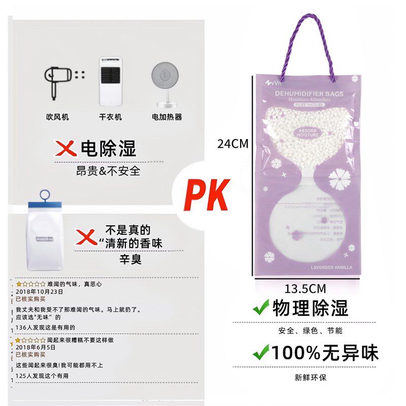 现货除湿袋可挂式防潮防霉包家用宿舍学生吸湿潮干燥剂衣柜除潮湿