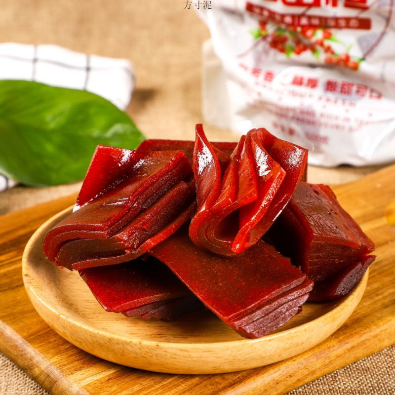 亚莲果丹皮山楂卷卷边角料1斤-5斤装山楂片果脯蜜饯零食包邮