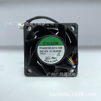 PF40281BX-D550/Q110-S99 建准SUNON 4028 12V 10.80W 4CM挂腰
