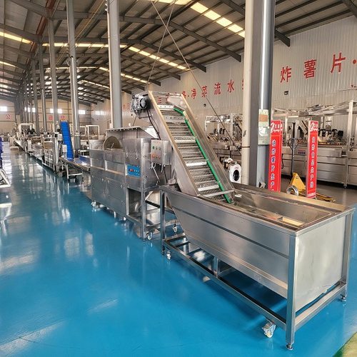 全自动油炸薯片流水线大型油炸土豆片生产线现货炸薯片薯条机器