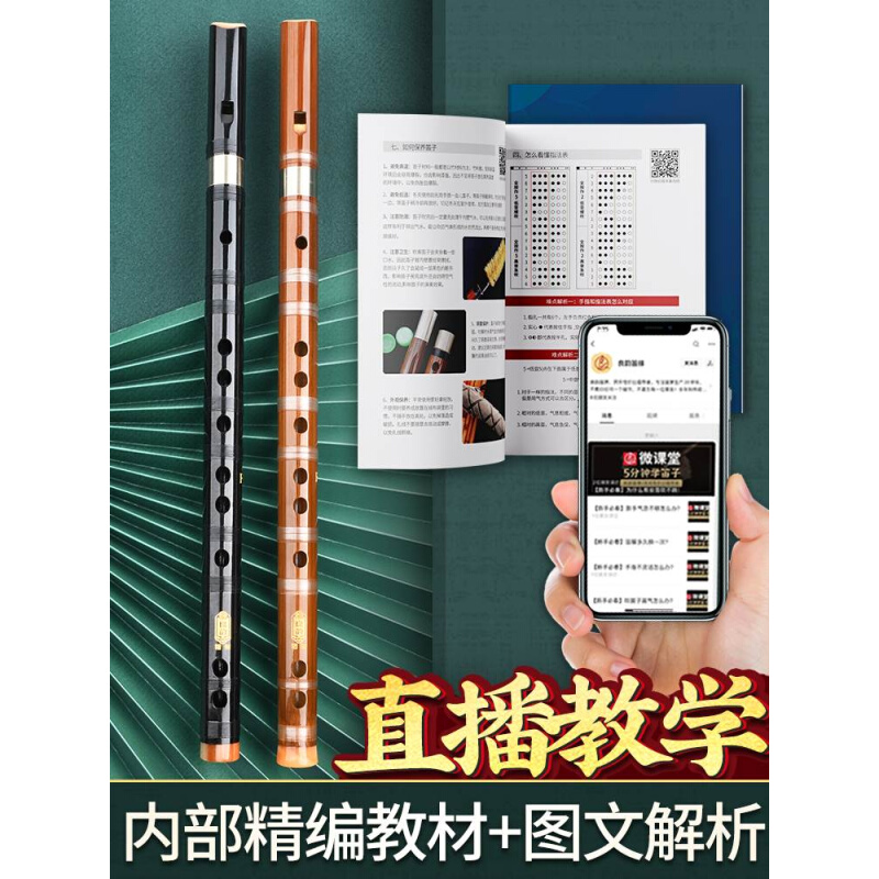 6孔竖笛自学初学竹笛子演奏成人儿童小学生专业入门F调直笛乐器