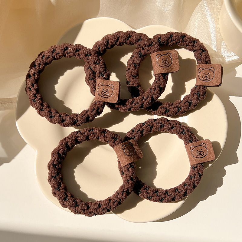 不勒发绳女2023新款耐用扎头发橡皮筋高弹力绑头发圈简约皮套头绳