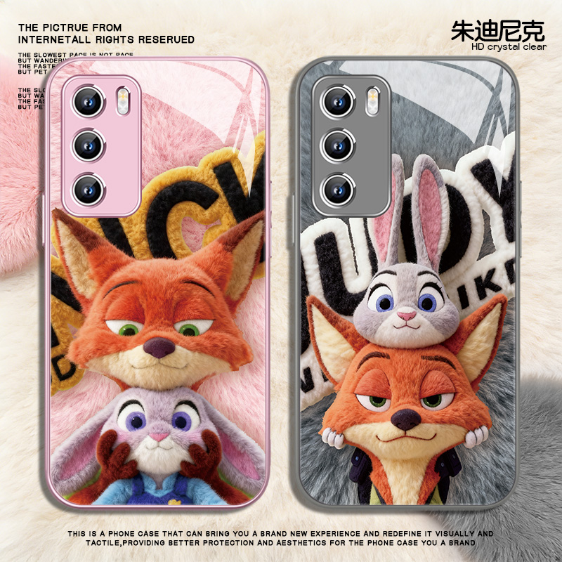 毛绒尼克朱迪秋冬手机壳适用华为