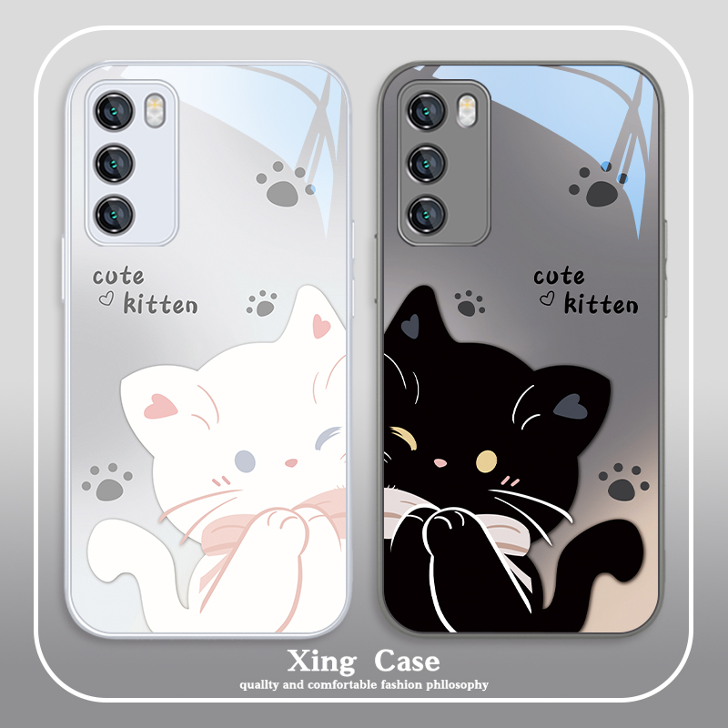 适用华为情侣可爱猫咪手机壳
