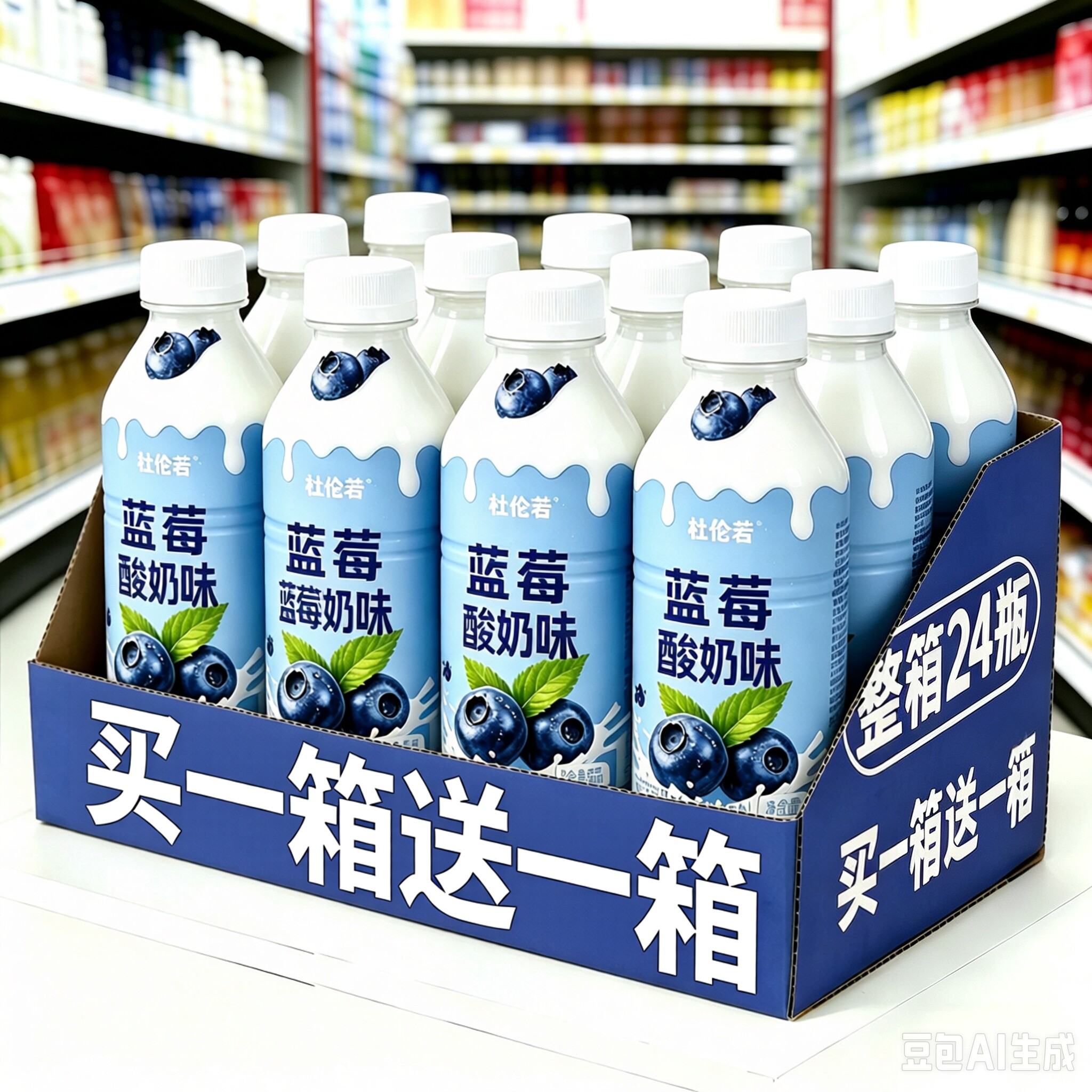 蓝莓酸奶24瓶*215ml营养健康