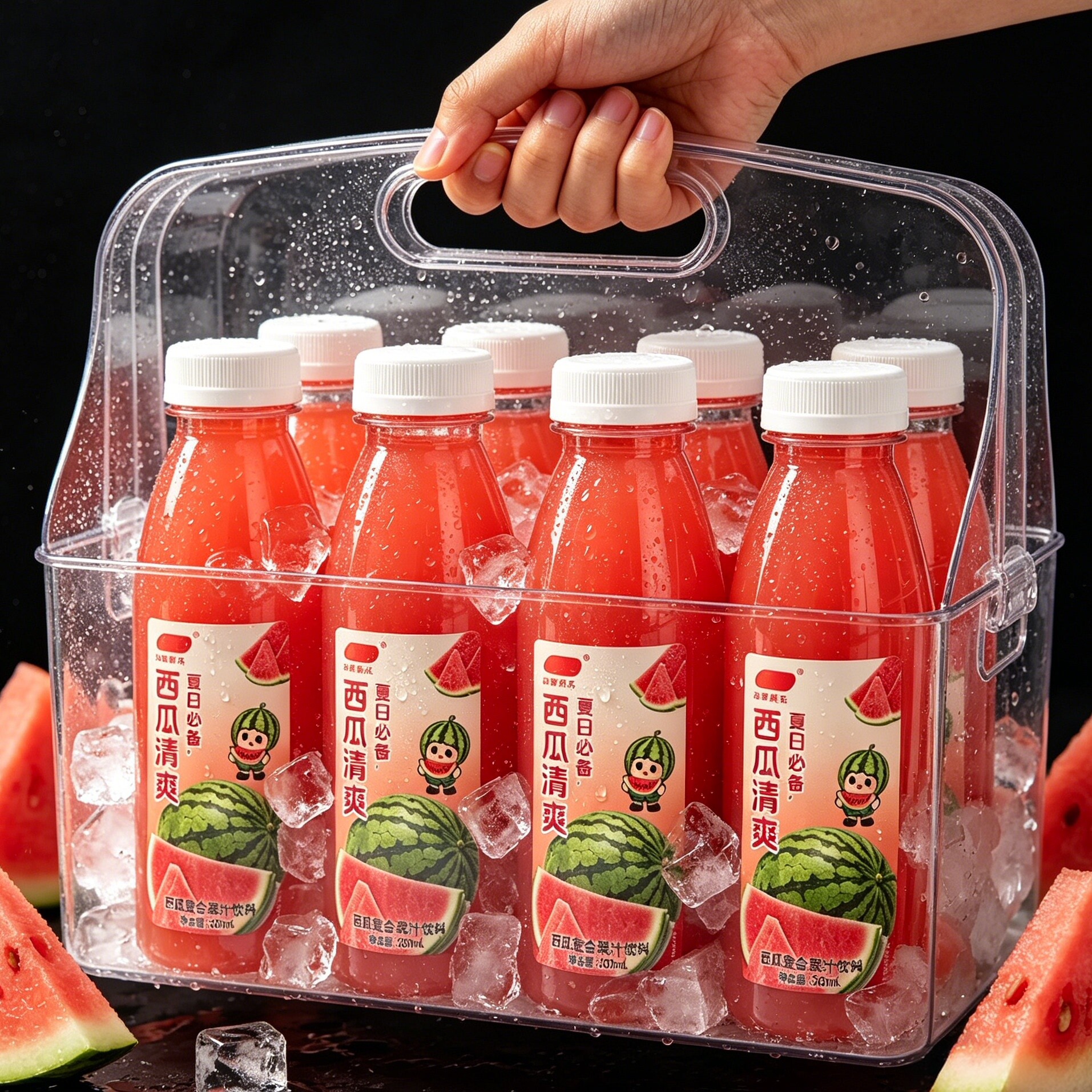 解渴西瓜汁饮料整箱300ml*6/12瓶夏日解渴解腻配料干净果汁饮品