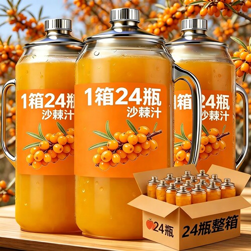 沙棘汁整箱360ml*24瓶整箱VC沙棘汁厂家直销特价批发酸甜果味饮料