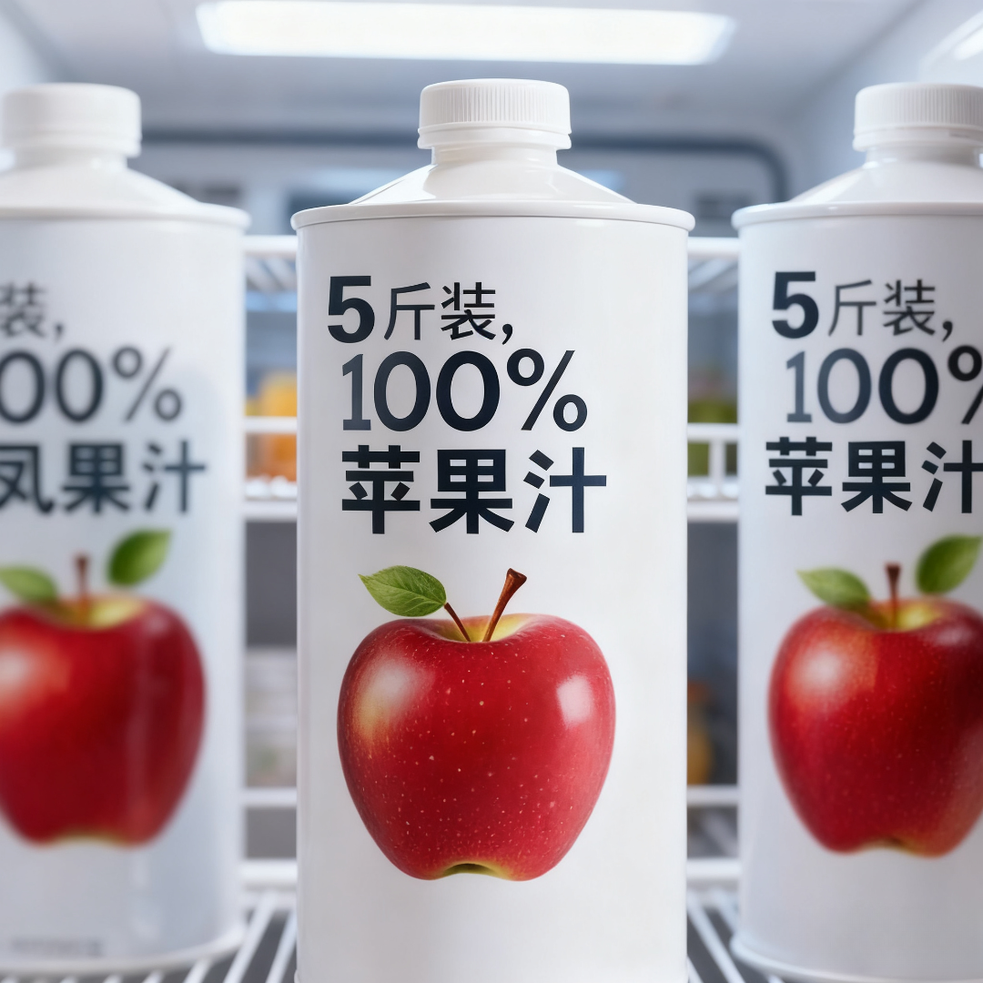 【两瓶五斤】100%NFC苹果汁大瓶装0脂肪酸甜解渴补充vc特价饮品