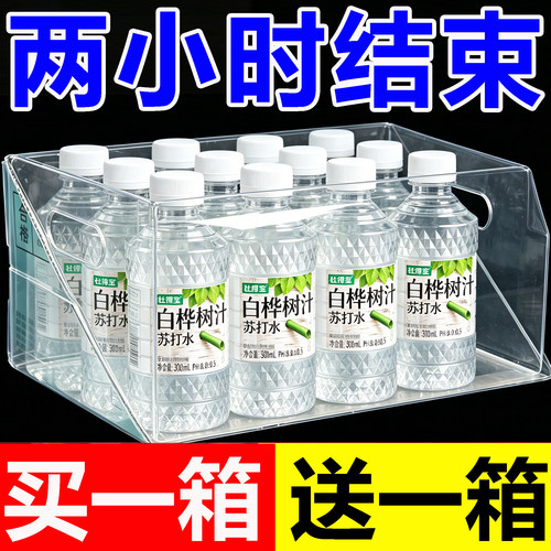 【买1送1箱】白桦树汁苏打水整箱24瓶*300ml弱碱性PH8.0植物饮品