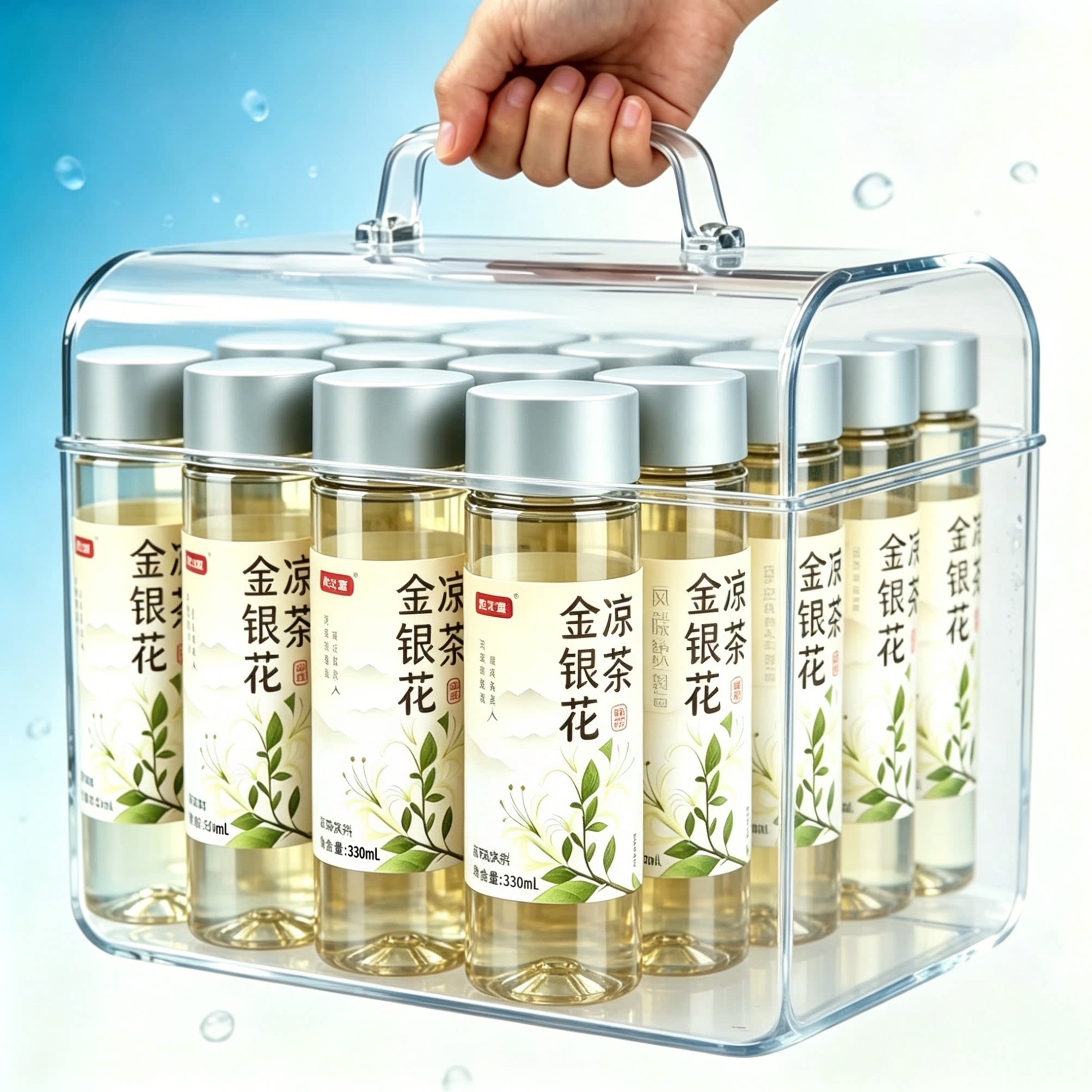 【买一送一】特价金银花凉茶330ml*12瓶夏季解渴清润草本植物饮料