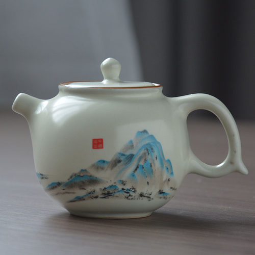 家用千里江山功夫茶具陶瓷