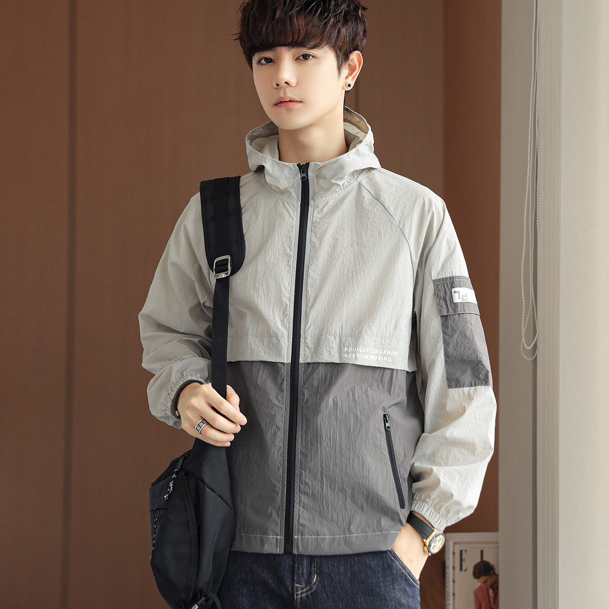 夏季轻薄防晒衣男户外钓鱼服宽松