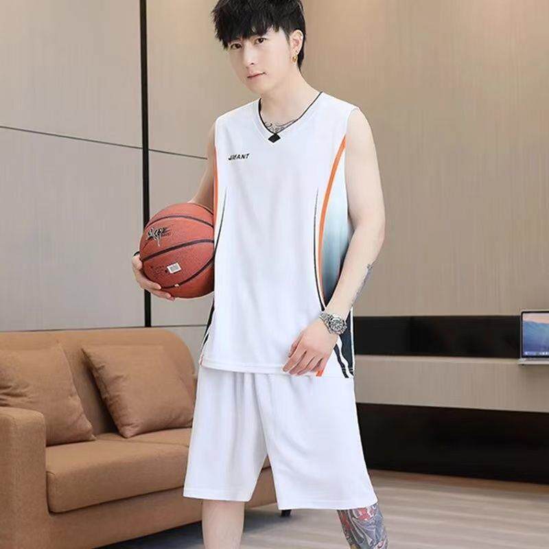 青少年休闲运动篮球服男背