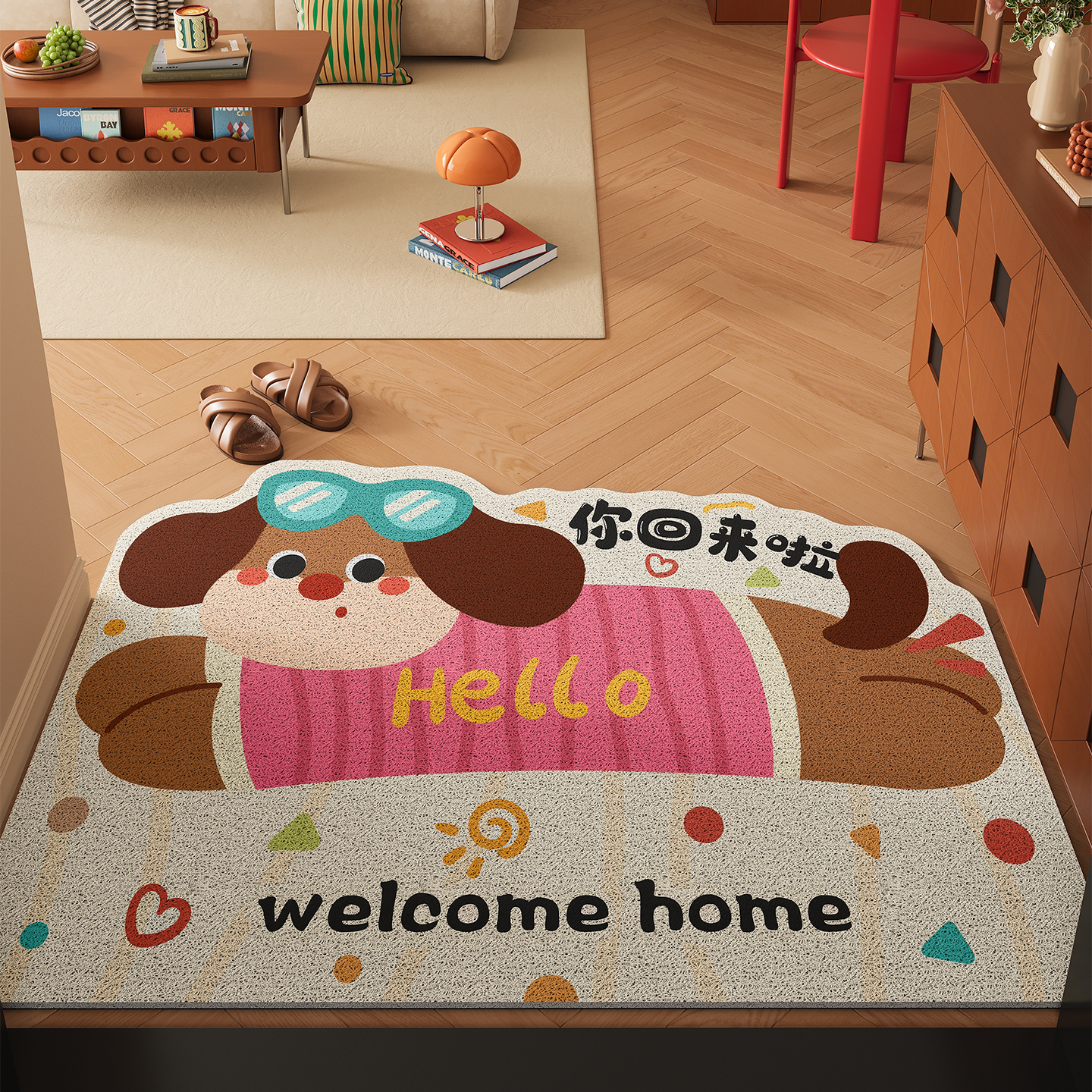 多巴胺入户门地垫门口进门蹭脚垫门外耐脏免洗pvc丝圈可裁剪地毯