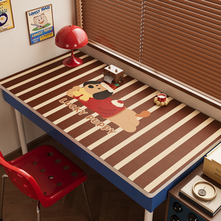 卡通复古风电脑桌垫学生宿舍学习书桌台面保护垫超大号鼠标垫桌布