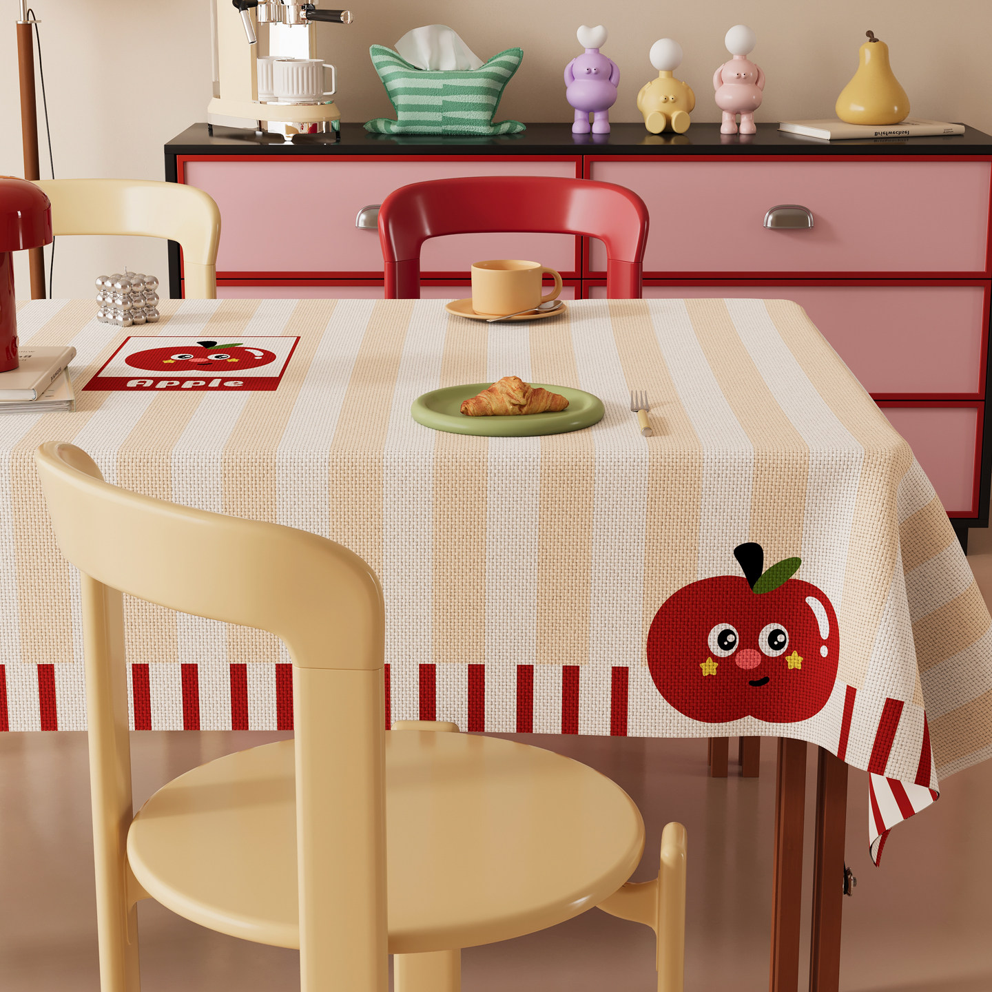 客厅多巴胺棉麻桌布免洗防水防油防烫家用长方形餐桌台布茶几盖布,居家布艺,桌布,淘宝优惠券,粉丝福利购,淘宝优惠卷