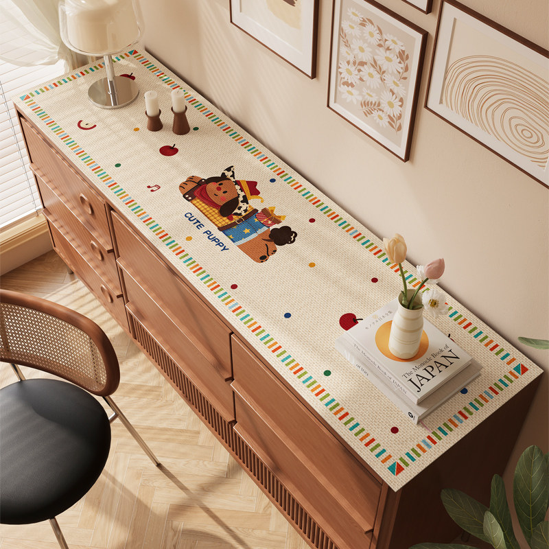 卡通中古风餐边柜保护垫台面垫子玄关鞋柜电视柜桌垫斗柜酒柜桌布,居家布艺,桌布,淘宝优惠券,粉丝福利购,淘宝优惠卷