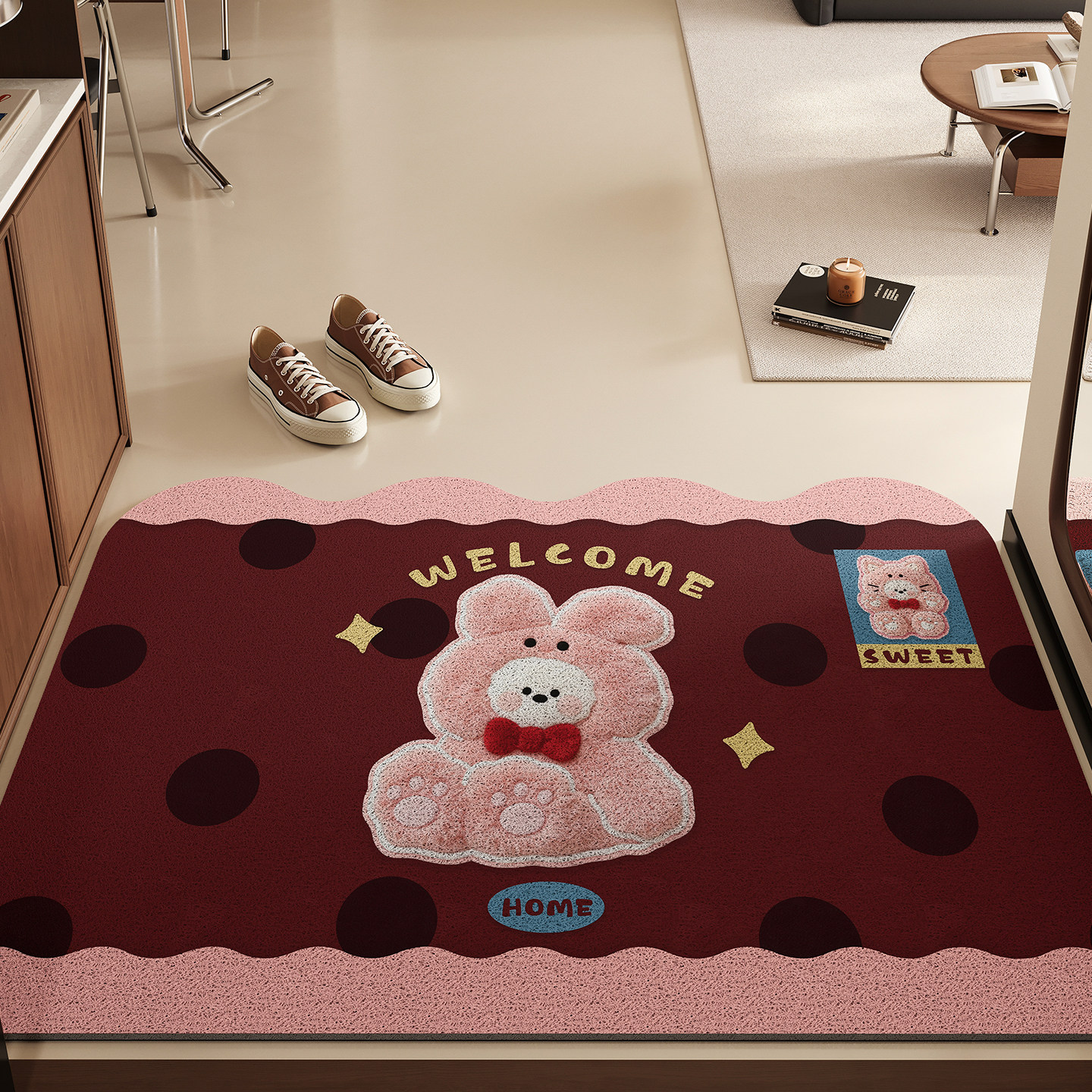 2026新款门口进门地垫入户门垫复古美式防滑脚垫玄关室内免洗地毯,居家布艺,入户地垫,淘宝优惠券,粉丝福利购,淘宝优惠卷