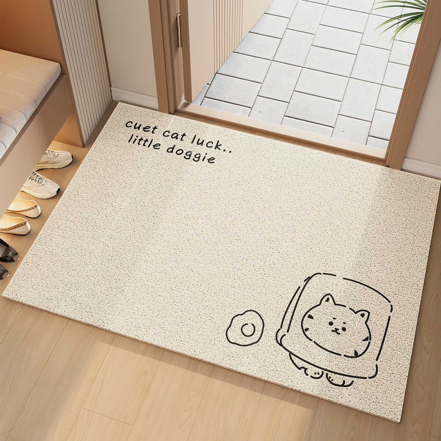 入户门丝圈地垫门外进门门口高级感免洗脚垫门前玄关pvc蹭土门垫