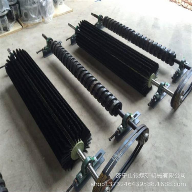 济宁山银玻璃粉尼龙毛刷 无动力滚刷清扫器 皮带运输机清洁现货