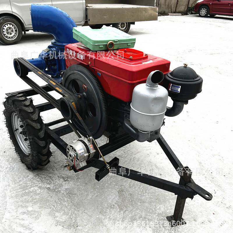 市政防汛柴油8寸抽水泵拖车款排灌离心泵大流量救援抽水机