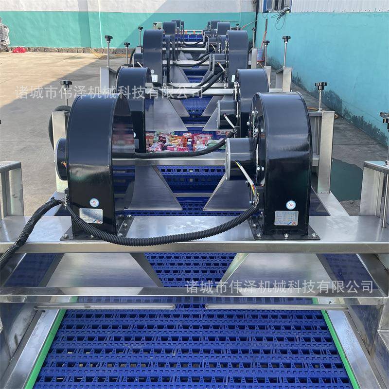 伟泽地瓜干风干线 土豆片风干沥水设备 杀菌后产品清洗风干流水线
