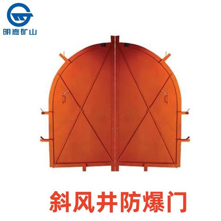 井下用释放并缓解斜风井冲击波 矿用矩形斜井防爆门