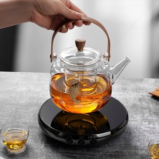 炉玻璃煮茶壶 台湾76超薄电陶炉小型煮茶器煮茶围炉煮茶家用套装