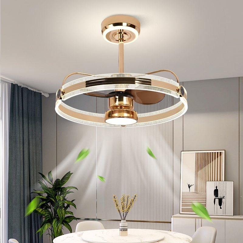 轻奢餐厅风扇灯简约现代大气客厅
