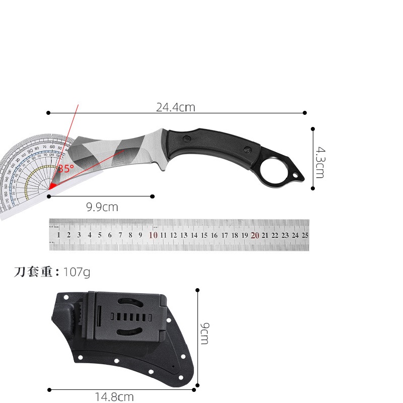 瑞士军刀水果刀户外爪子刀求生小刀锋利高硬度随身刀具防身冷兵器 ZIPPO/瑞士军刀/眼镜 瑞士军刀 原图主图