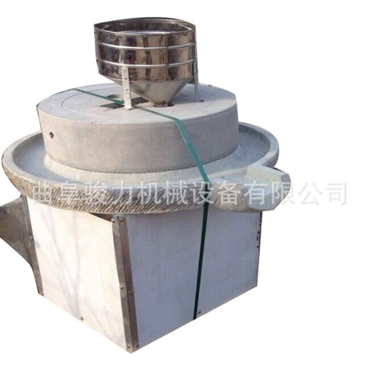 骏力砂岩石豆浆石磨机 小磨香油机 电动石磨面粉机