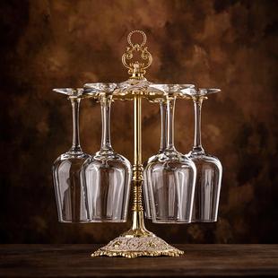 红酒杯葡萄酒酒杯奢华挂架高脚杯套装水晶杯玻璃家用红酒酒具酒杯