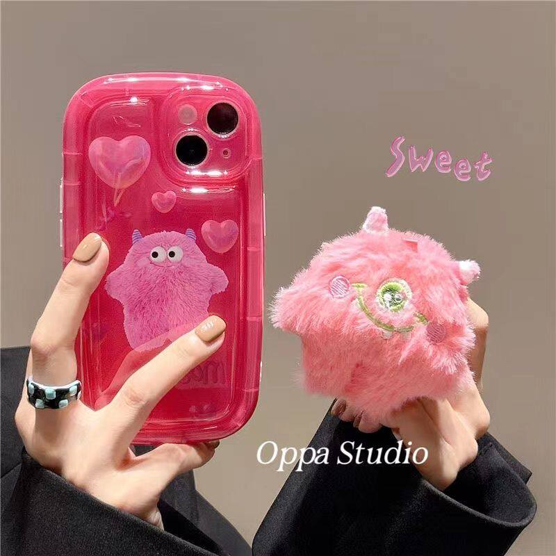箐萶 可爱毛绒小怪适用苹果14Pro max手机壳iPhone13硅胶防摔12男女11新款ins风全包保护max软壳xr/7创意可爱怎么看?