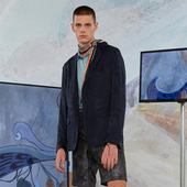 商务休闲桑蚕丝暗纹西装 春秋款 外套上衣 UOMO男士 LIU·JO