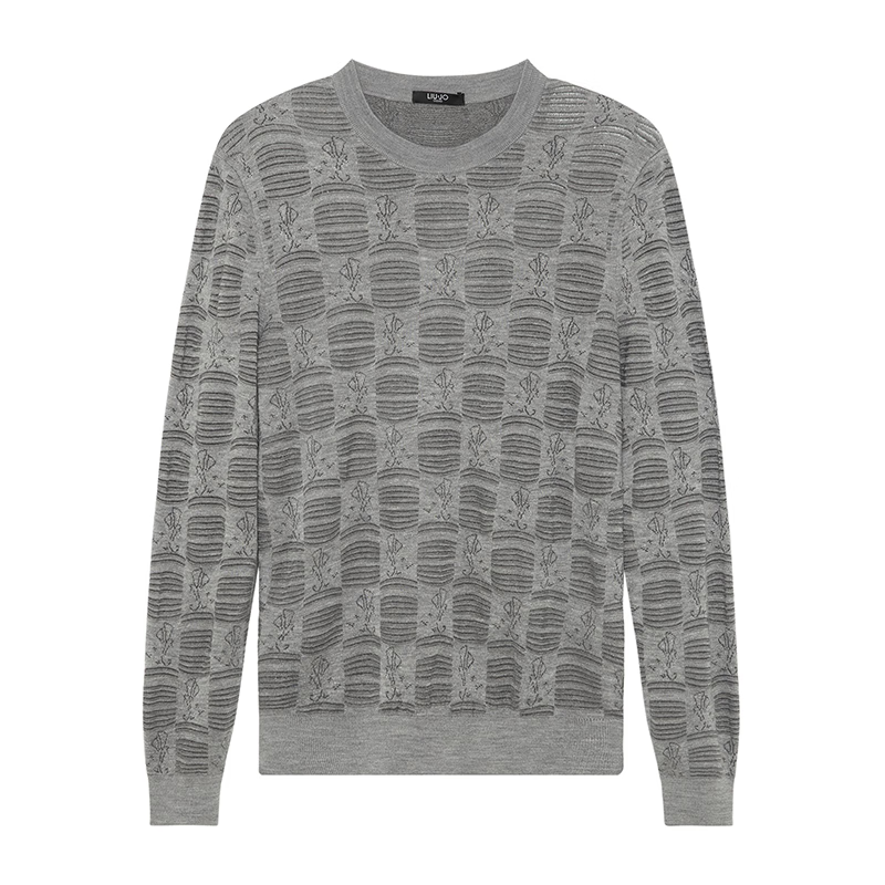 LIU·JO UOMO男士 秋冬款休闲舒适绵羊毛圆领套头毛衫内搭上衣