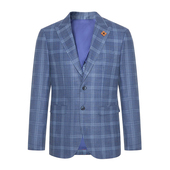 LIU·JO 09107225607 UOMO春秋毛呢戗驳领格纹休闲西服商务西装