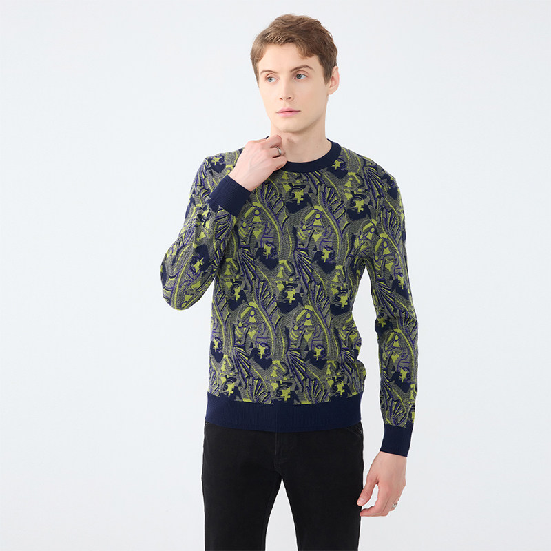 LIU·JO UOMO男士 秋冬休闲舒适绵羊毛圆领套头长袖毛衫内搭上衣,男装,针织衫/毛衣,淘宝优惠券,粉丝福利购,淘宝优惠卷